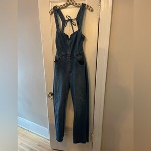 Free People Denim Jumpsuit